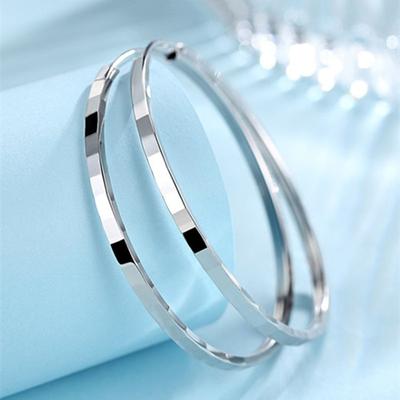 Pendientes de plata de ley 925 Pendientes de aro Pendientes para mujer Pendientes grandes Regalos de moda con personalidad para mujeres