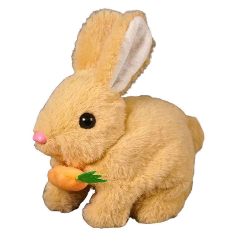 

Children Miniature Rabbit Lovely Crawling Toy Classical Rabbit Figure for Christmas and New Year Walking Toy жовтий