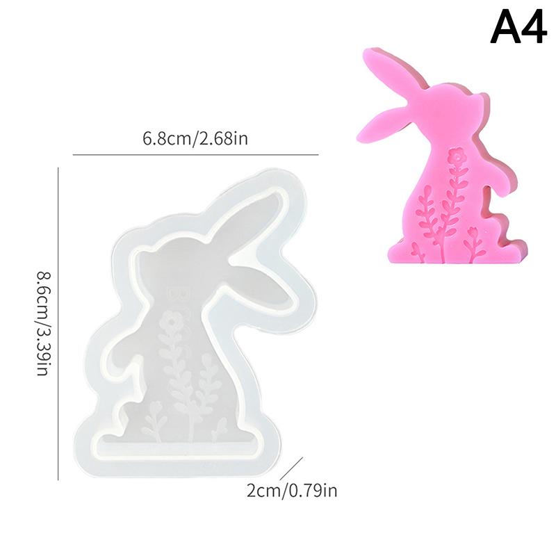 

1/7Pcs Easter Rabbit Silicone Mold Hollow Flower Printed Cat Bunny Candle Silicone Mould Resin Gypsum Molds Diy Craft Home Decor