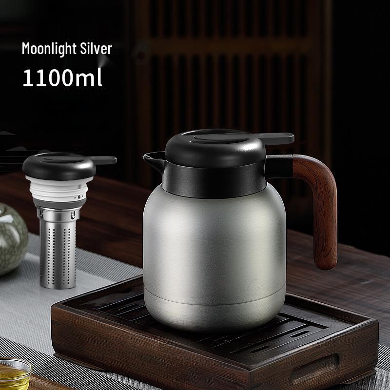 Chen Pi Pu'er Tea Kettle: 316 Stainless Steel with Temperature Display, Engraved Mug & Tea Pot, Heat-Preserving Chamber for Home Use