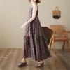 Sleeveless Plus Size Vintage Floral New In Dresses for Women Casual Loose Long Summer Dress