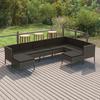 Vidaxl 9-Cz. Set da Giardino, Cuscini, Rattan PE, Grigio