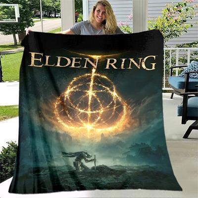 Alden Ring Game Cartoon Plush Bed Throwing Cartoon Picnic Thin Blankets Modern Flannel Blanket Cover Gedruckt Bettdecke Geschenk
