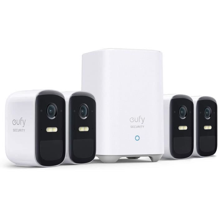 Camera Surveillance - eufy - eufyCam 2C Pro - Résolution 2K - Vision Nocturne - Autonomie 180 jours