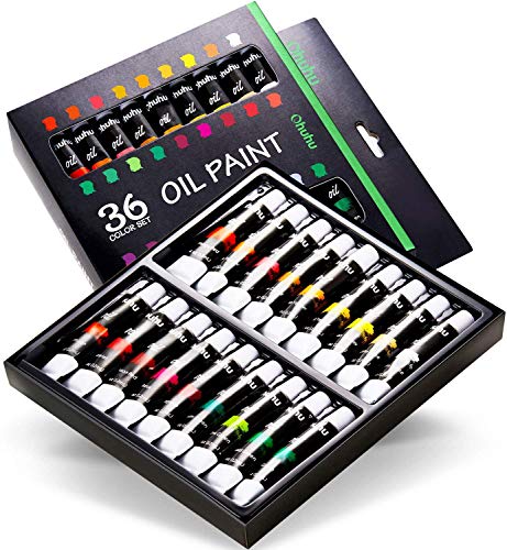 Ohuhu Oil Paint Set, 36 Colors, Oil Paints, Painting Supplies, Beginners, Adults, Boys, Girls, 12ml