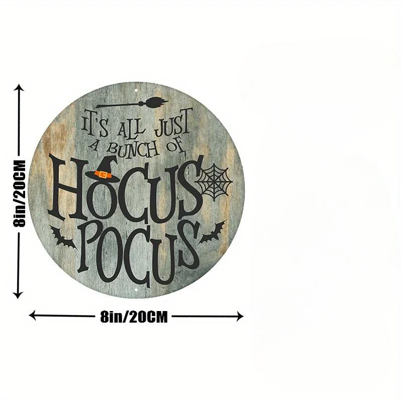 Hocus Pocus Magic Sign, Durable wooden, Indoor and Outdoor, Versatile Halloween Decor for Doors, Wall Art, Home Decor, 8x8 in