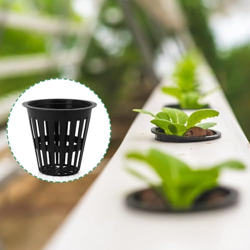 30 Pack Hydroponic Net Pots, 100 Plant Labels, Garden Baskets for Bulbs and Balcony Plants