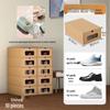 Schuhregal: Platzsparende transparente Kraftpapier-Aufbewahrungsboxen