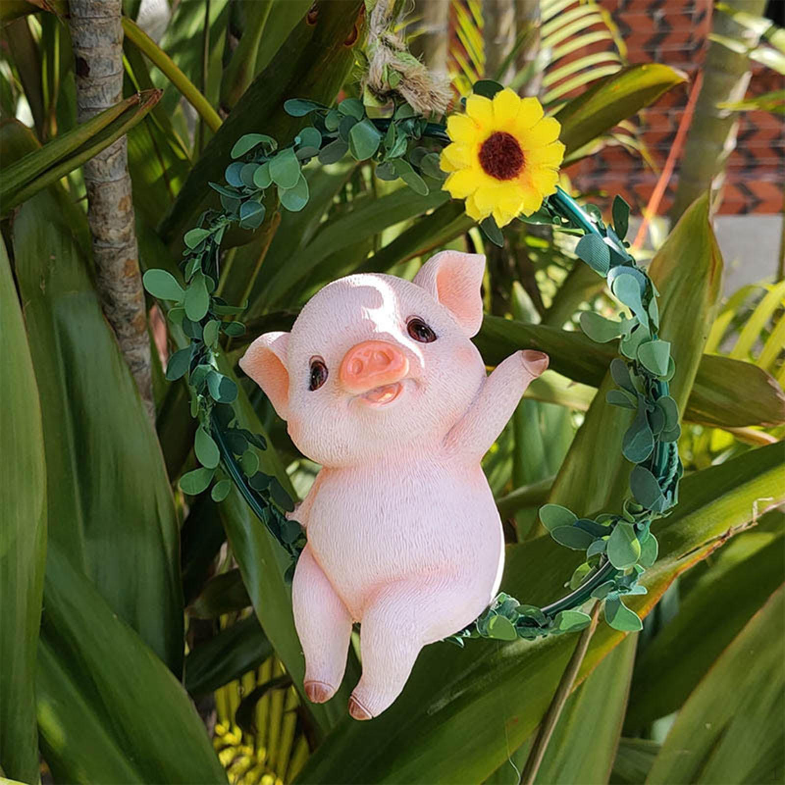 

Висяча статуя тварини. Садовий декор. Тонка робота. Колекції декорацій двору. Фігурка зі смоли. Pig Statue