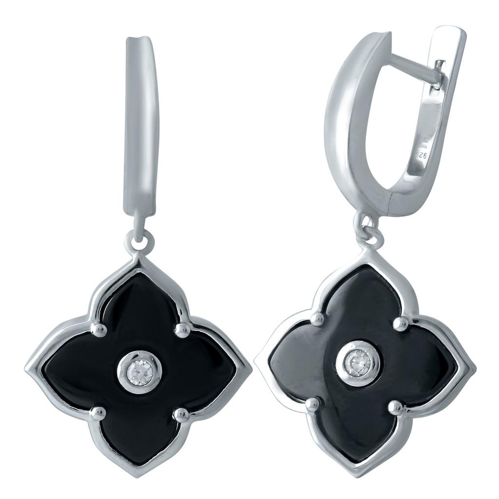 Серебряные серьги с керамикой (1980521)