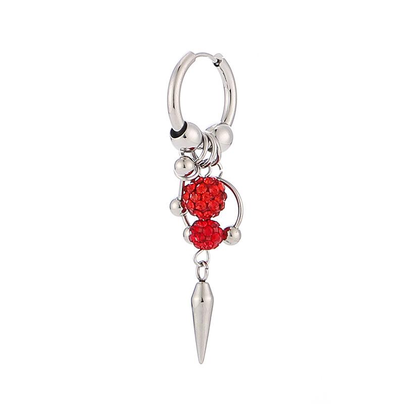 1pair Grunge Rock Stainless Steel Jewelry Chains Stitched Rivet Earrings for Women Fashion Goth Earrings Charms Punk Accessories