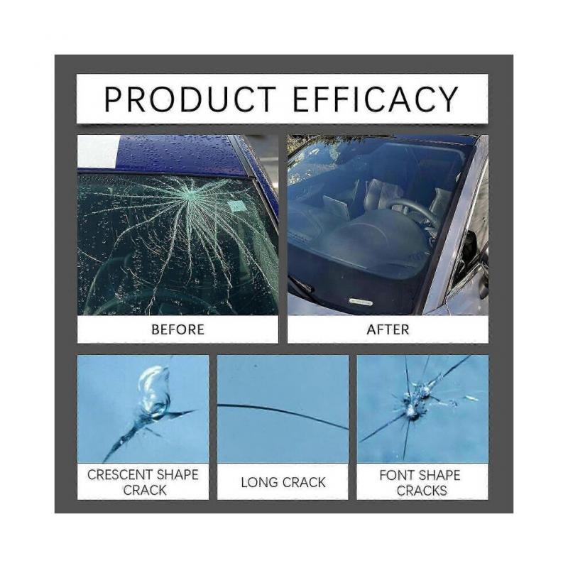 Windshield Crack Repair Kit, Car Front Windshield Nano Repair Solution Package Quickly Repair Cracks Clear Vision Safe Travel