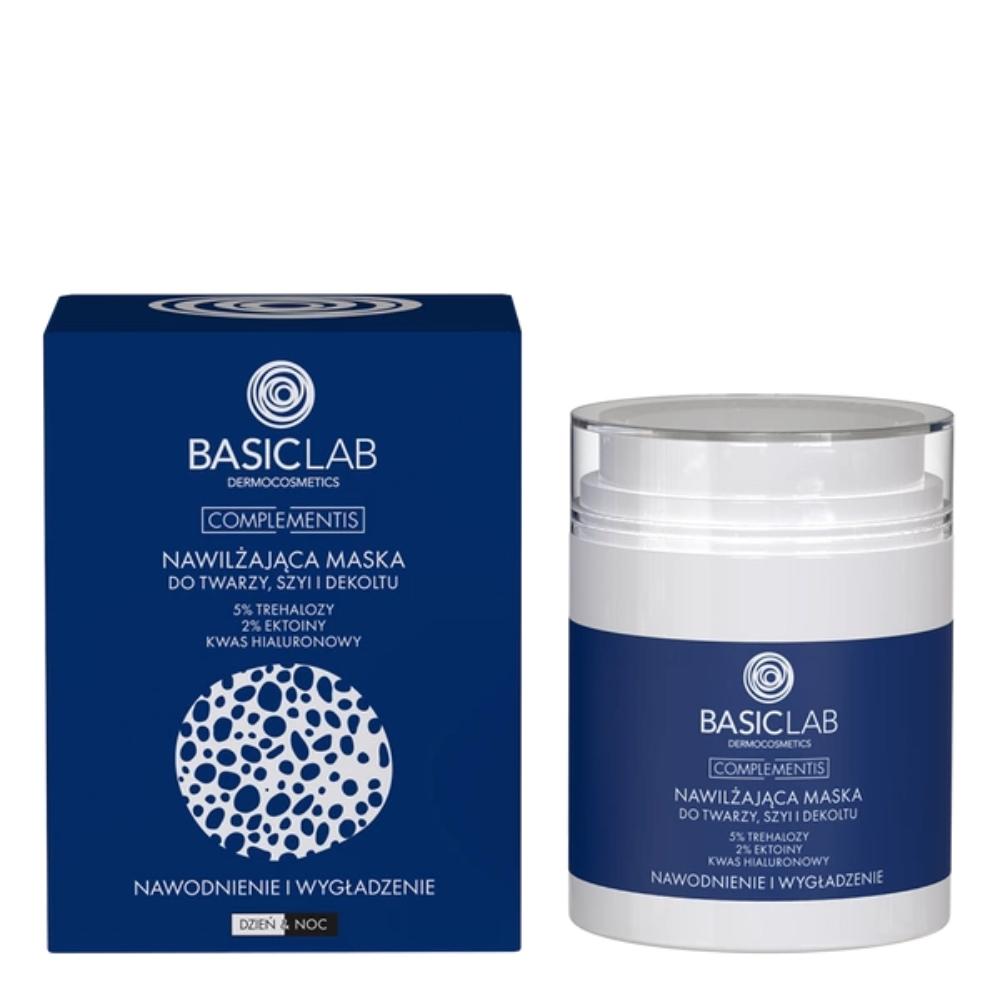 BasicLab Moisturizing Mask for Face, Neck and Décolleté, 50 Ml