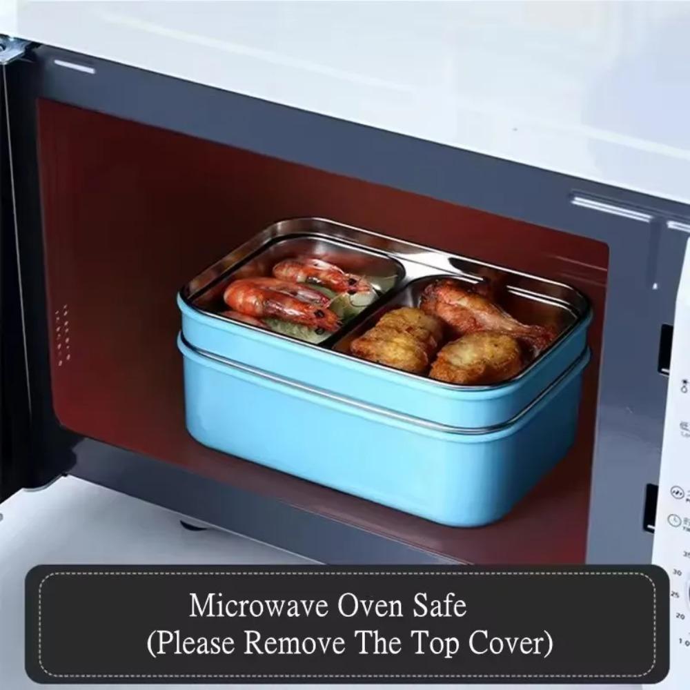Rectangular Food Storage Box Leak-Proof Fresh-keeping Box Double Layer Thermal Lunch Box  Canteen