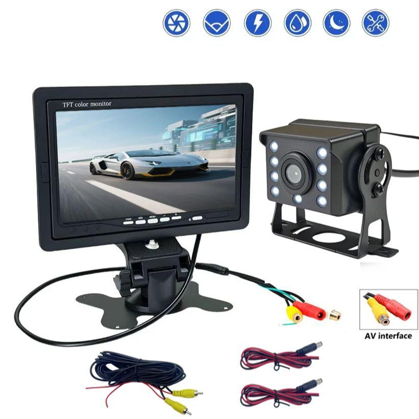 7-дюймовый HD автомобильный дисплей 24 В грузовик изображение заднего вида автомобильный дисплей HD ночное видение DVD маленький телевизор