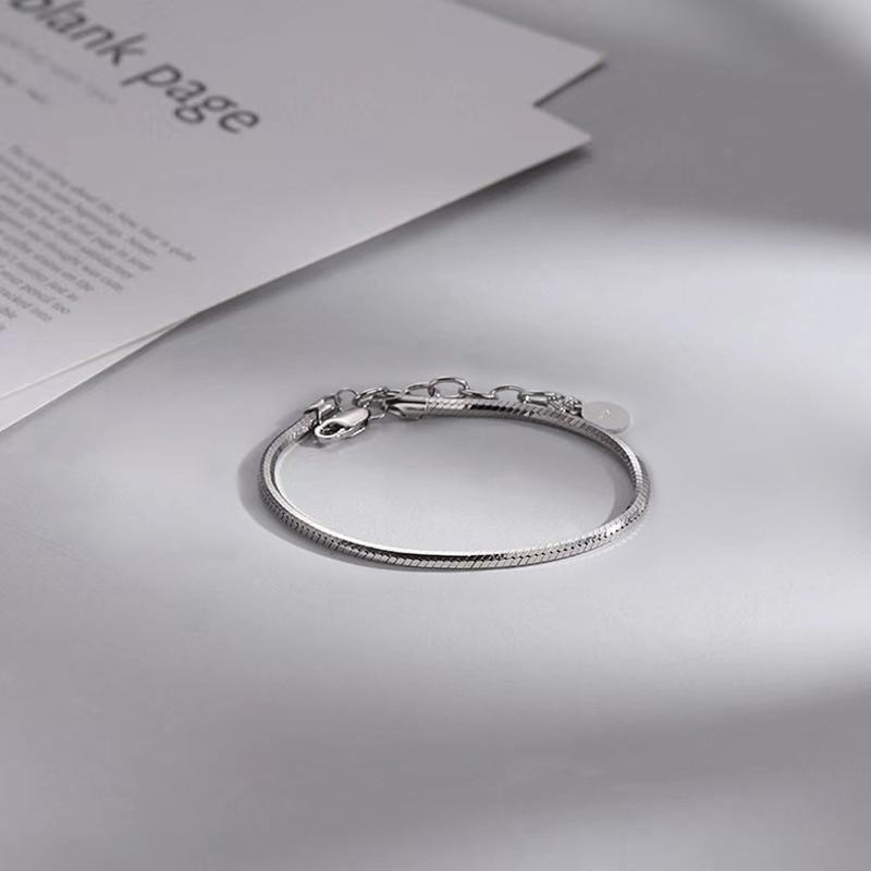 Párový náramek, dámský párový náramek s hadí kostí, výklenek, jednoduchý valentýnský dárek pro přítele a přítelkyni, řetízek