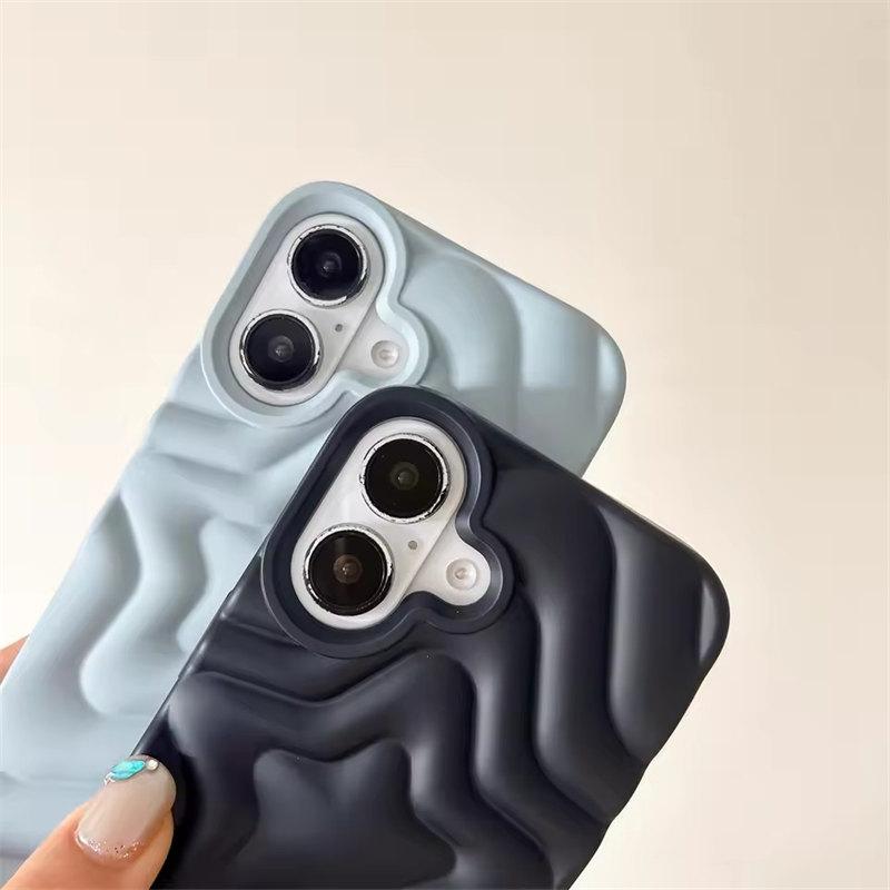 3D Luxury Matte Star Phone Case For iPhone 16 15 14 13 Pro Max Plus With Camera Bumper Solid Candy Color Skin Feel Back Cover