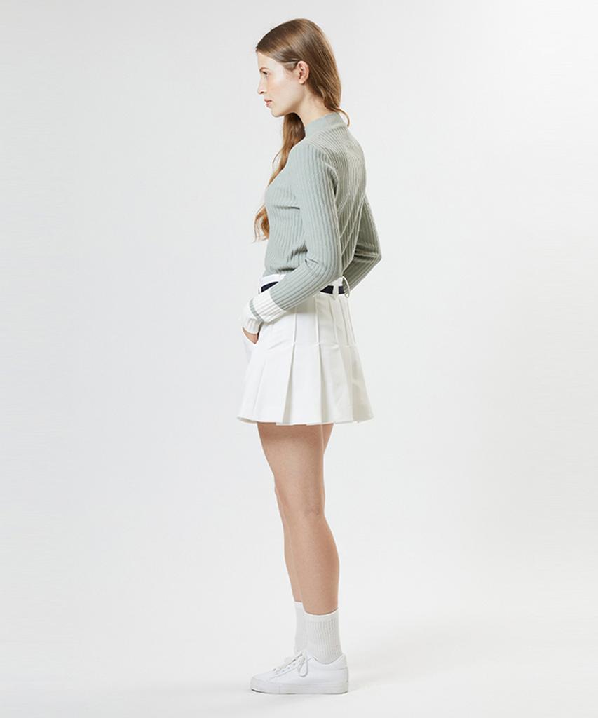 A Ben Front Pocket A-Line Skirt White