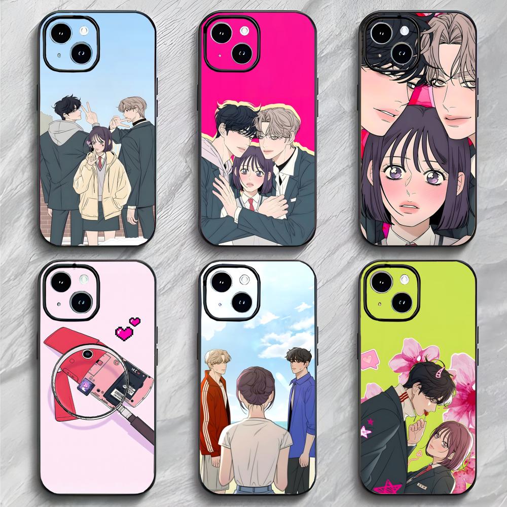 Romantischer Manhwa O-Operation Wahre Liebe Handyhülle Handyhülle Weiche Verpackung Leicht Für iPhone17 16 15 14 13ProMax