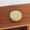 4Pcs Dollhouse Dish Fine Workmanship Miniature Plate Kitchen Serving Dish for Dollhouse Accessories