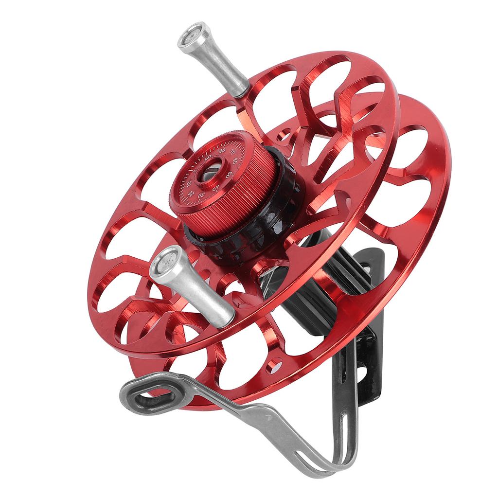 Fishing Gear Fishing Reel Portable Multifunction Allmetal Spinning Wind Fire Wheel(Red )