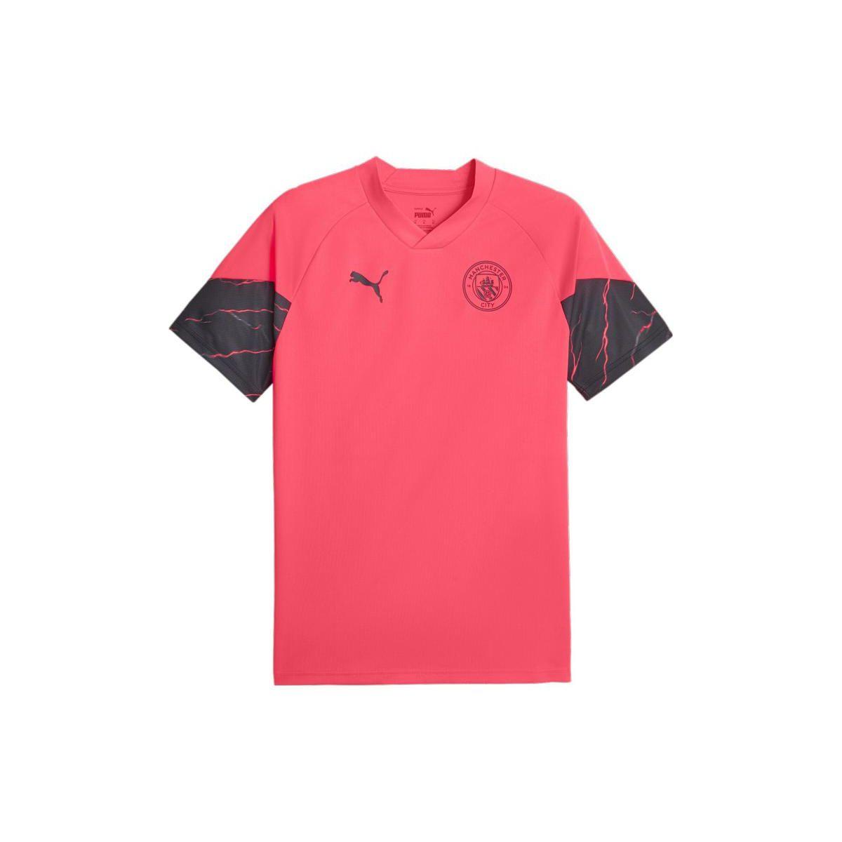 

PUMA Color Block V-Neck Short Sleeve T-Shirt Men Tops Pink 772855-17 XXL