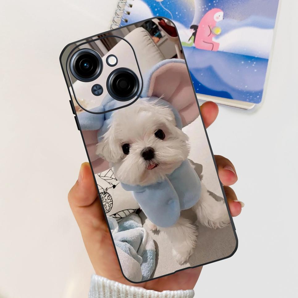 For Tecno Spark GO 1 / Spark GO 2025 / Pop 9 Phone Cover Case Cool Cartoon Dragon Space Man Cute Cat Funda Soft Black Silicone