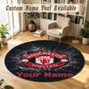 Round Rug Custom NameManchester United Pattern Non Slip Carpet Home Floor Decor