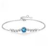 Sterling Silver Bracelet for Women Elegant Classic Austrian Crystal Wedding Party Jewelry