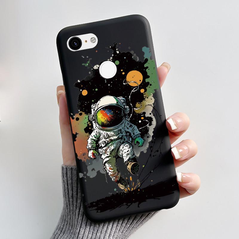 Phone Cases For Google Pixel 3 XL Case Cute Cat Cartoon Silicone Soft Black Coque for Google Pixel 3 XL Pixel3 3XL Bumper Cover