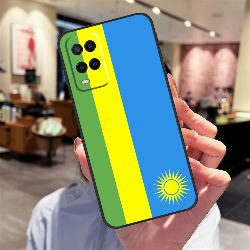 Rwanda Flag Coat Of Arms Case For Oppo A94 A74 A54 A18 A38 A58 A78 A98 A40 A60 A80 A16 A76 A96 A15 A17 A77 A57S Cover