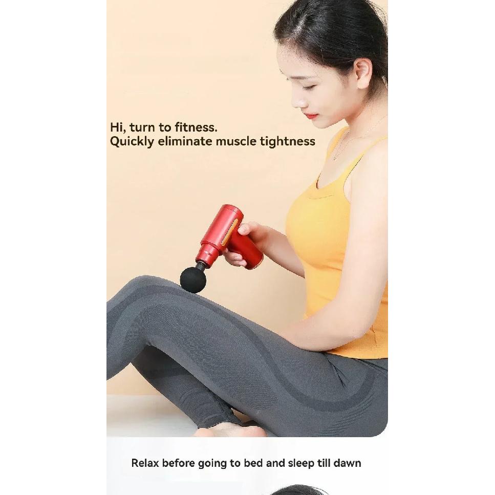 Mini USB Massage Gun – Portable Fascia Relaxer for Neck, Shoulders, and Back, Quiet Muscle Relief for Home and Travel