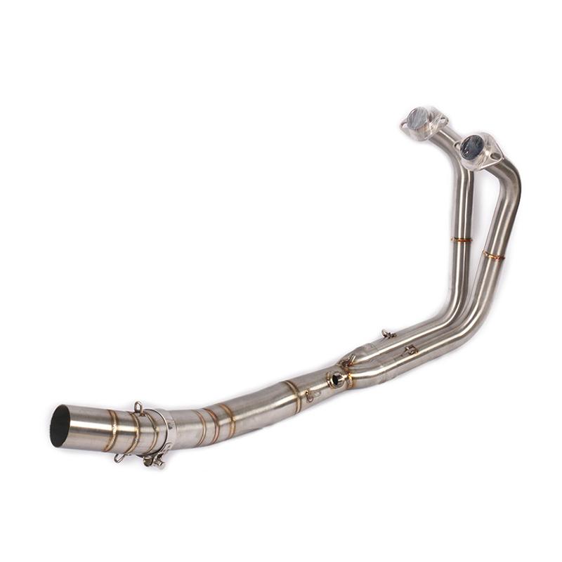 Slip On Motorcycle Escape Muffler Exhaust System Front Middle Link Pipe For Kawasaki Ninja 400 Z400 2017 - 2022 Stainless Steel