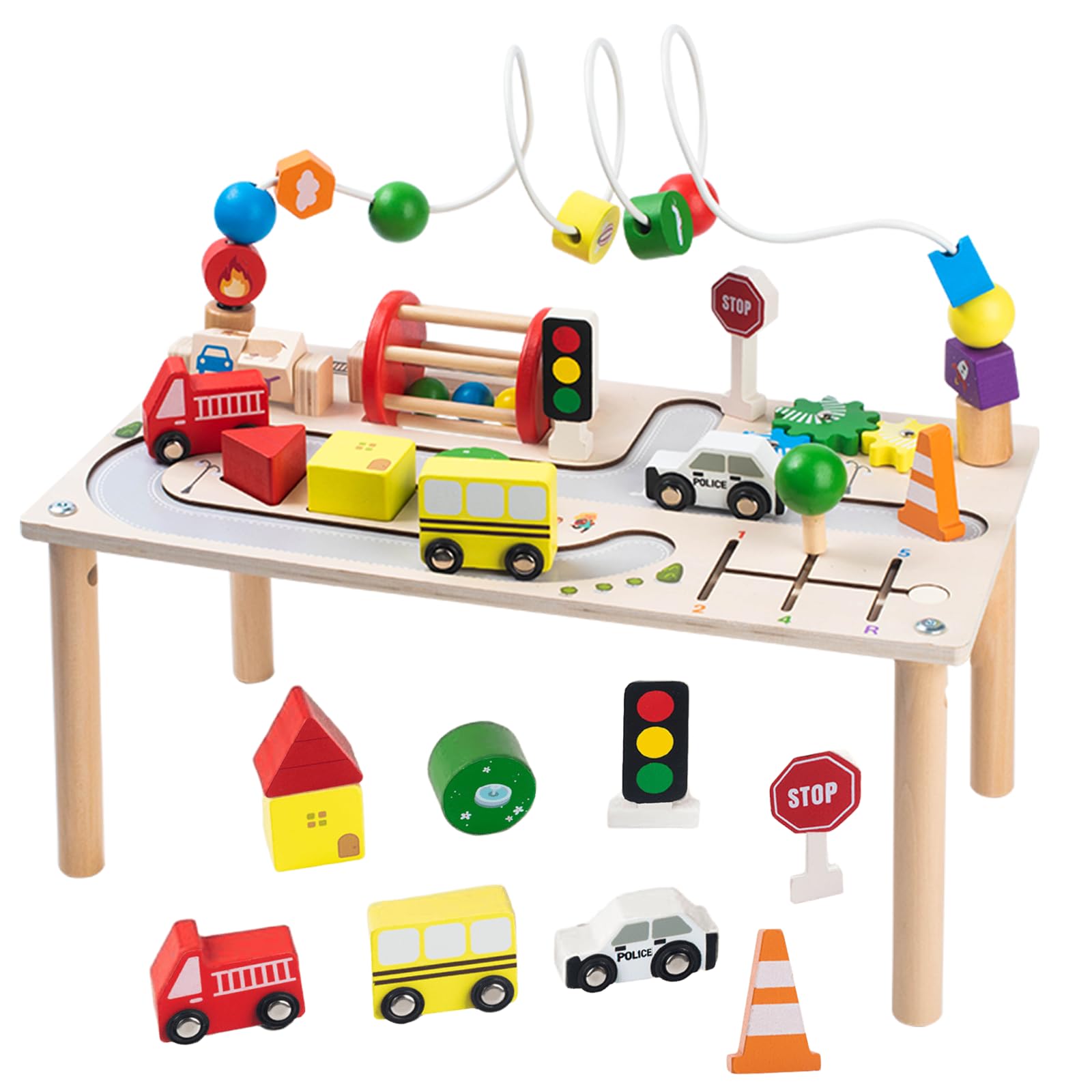 

CARLOBO Деревянная развивающая игрушка для стола Монтессори Интегрированный деревянный многофункциональный игровой стол с захватывающей идеальной игрушкой-подарком для мальчиков и безопасного возраста