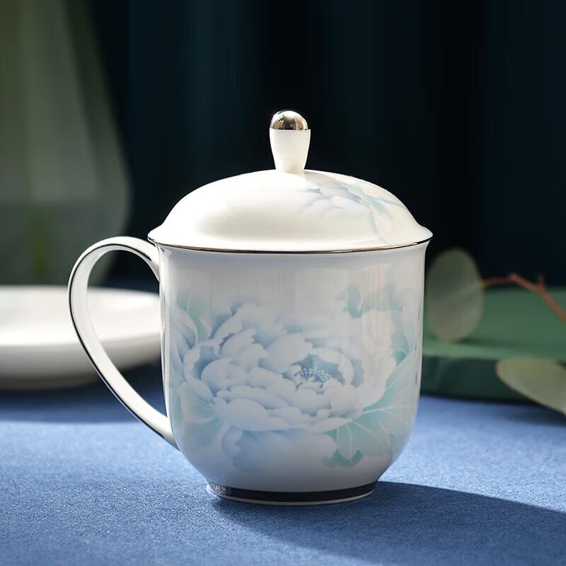 Huaguang Bone China Covered Tea Cup 300ml
