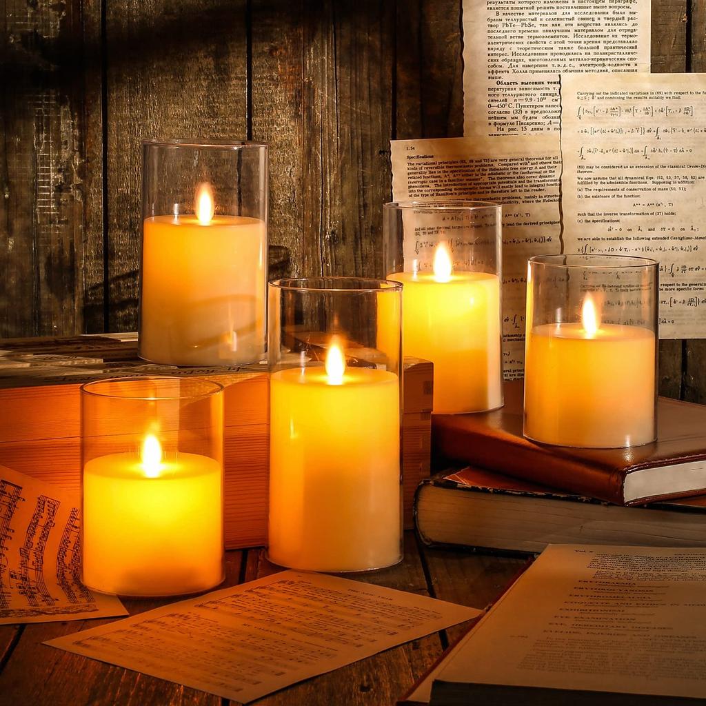 AnnTec LED Candle Lights - 3-Piece Set with Realistic Flickering Light, Warm White Light, Flameless, Safe, Energy-Saving, Includes Dedicated Remote