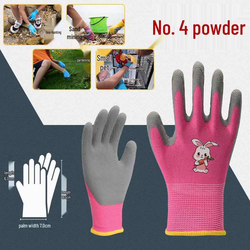 Kids' Anti-Bite Non-Slip Crab-Resistant Gloves for Gardening and Outdoor Play.