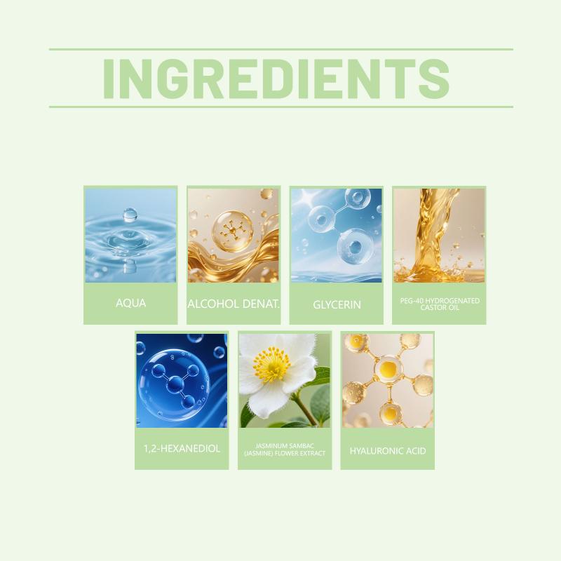 Hair Body Perfume Spray Jasmine Scent Nourishing Softening Formula Portable Long Lasting For School Office