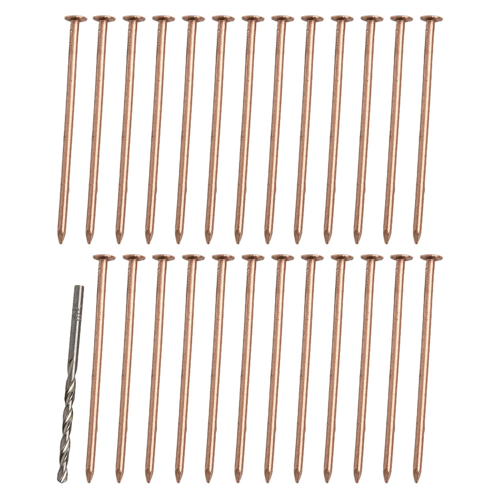 

4-Inch Copper Nails Copper Nails For Trees Pure Copper Construction Soft Copper Material 15pcs Package Copper Spikes For Plants