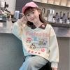 Girls Printed Hooded Sweatshirt Long Sleeve Casual Top for Spring and Autumn