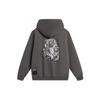 Li Ning X Mister Cartoon Collaboration Badfive Series Letter Pattern Embroidered Hoodie Unisex Hoodies Graphite-Gray AWDTB97-1