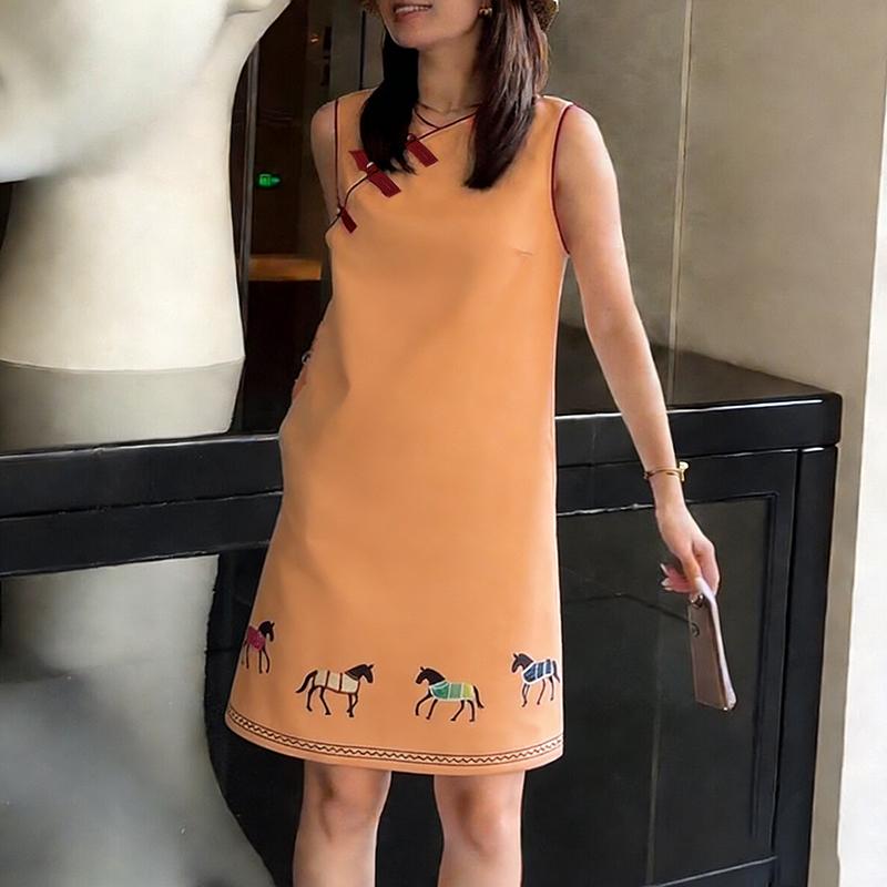 ZANZEA Women Elegant Casual Round Neck Summer Sleeveless Print Dress
