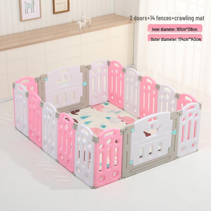 Kids' Indoor/Outdoor Safety Play Fence with Slide - Ideal for Crawling and Walking
