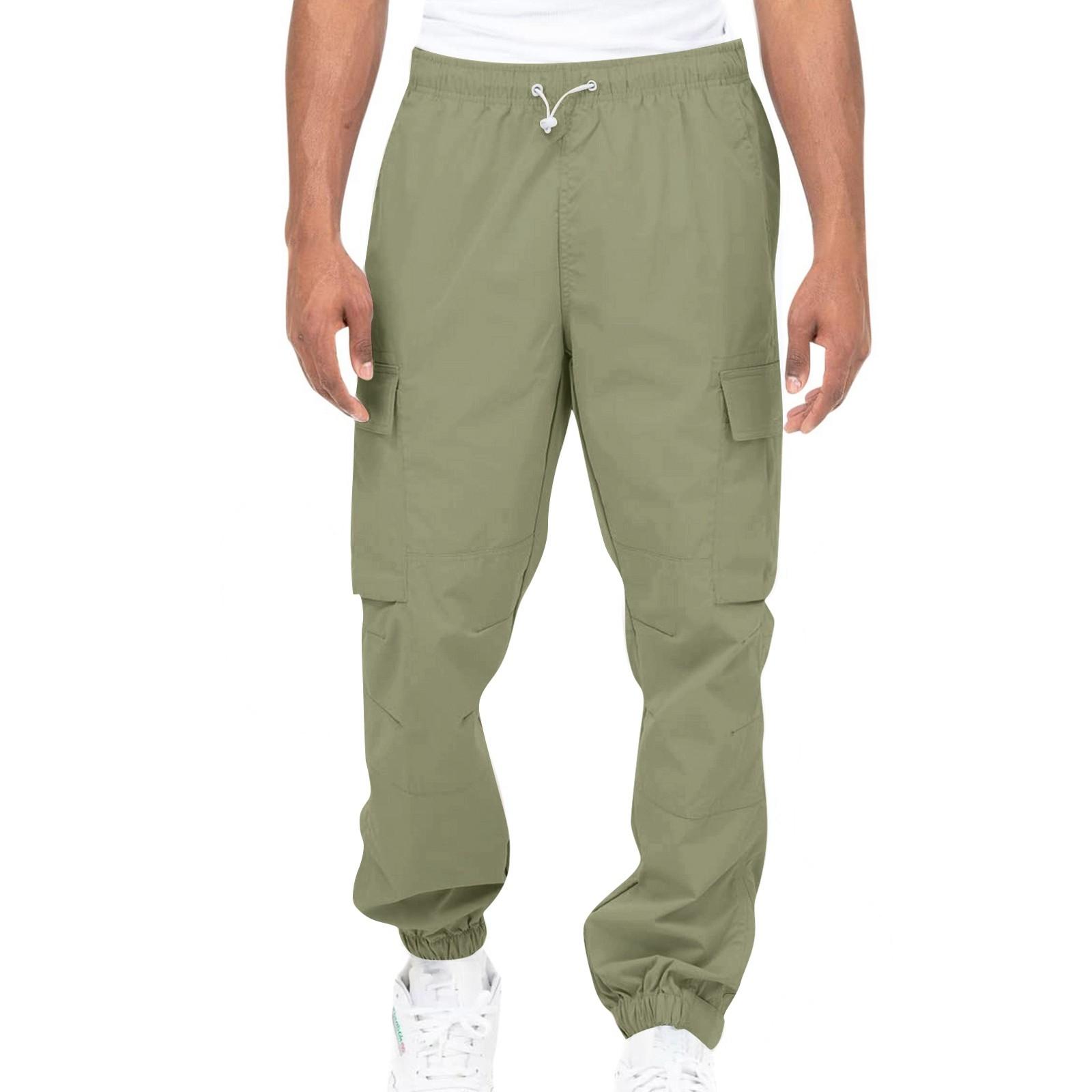 

Мужская мода, повседневные однотонные комбинезоны с карманами и эластичной лентой, брюки XXXXXL