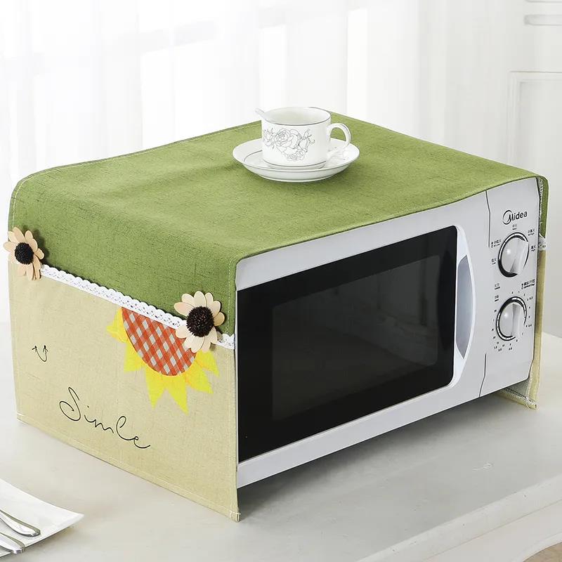 Microwave Oven Cover Fashionable Universal Dust Cover Cover Cloth Pastoral Style Microwave Oven Protective Cover