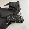 Vintage Polka Dot Color Block Women Fashion Single Shoulder Handheld Underarm Small Square Bag