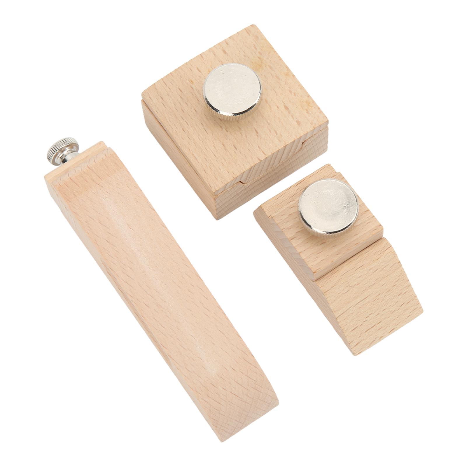 

3 Pcs Wooden Sanding Block Cuniform Quadrate Bevel Wood Hand Sanding Block Clip Leather Craft Edge Sanding Tool