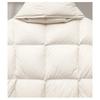 Womens Short Down Jacket With Detachable Scarf 90% White Duck Slim Fit Elegant Office Style Medium Warmth