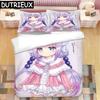 Ensemble de literie imprimé en 3D KannaKamui Anime Japonais Housse de couette Taies d'oreiller Couette Ensemble de literie Linge de lit Housse de couette 01