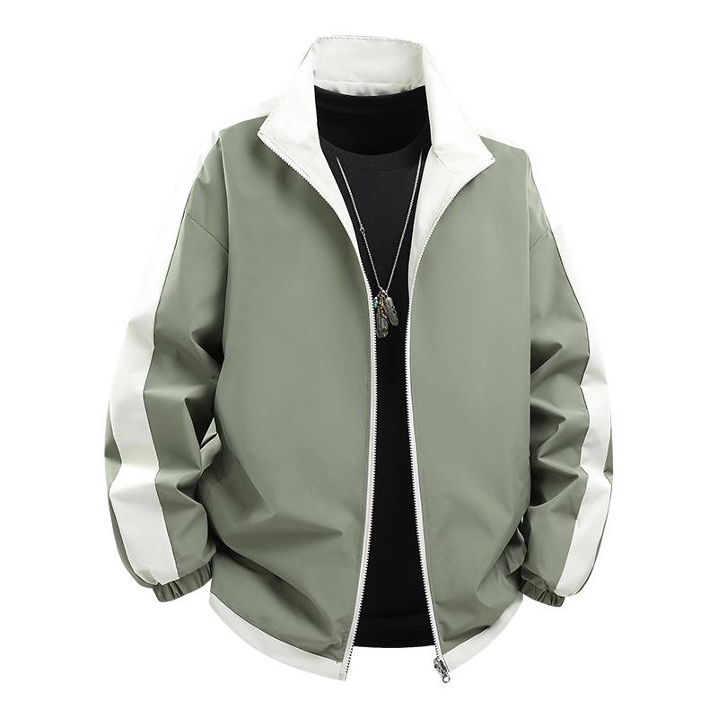 

Jacket Men Stand Collar Autumn and Winter Men Korean Version of Slim Youth Joker Outdoor Leisure Joker Coat. 3XL зелёный
